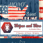 Lumin Fabrics - 5^ Stamps - Stripes & Stars
