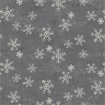 Clothworks - Snow Mountain Flannel - Snowflakes, Dark Gray