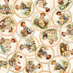 Quilting Treasures - Lil Farmers - Circle Vignettes, Oatmeal