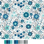 Benartex Traditions - Among the Wildflowers II - Wildflowers, Indigo