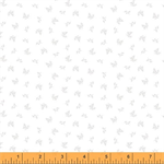 Windham Fabric - Opposites Attract - Tiny Buds, White on White
