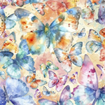 Lumin Fabrics - Flight of Fancy - Butterfly Wishes, Multi