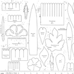 Riley Blake - Sewing Seeds III - Posie Patterns, White