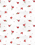 Wilmington Prints - Nose To Nose - Mini Cardinal Toss, White