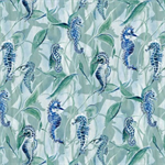 Henry Glass - Window to Paradise - Seahorses, Bay Blue