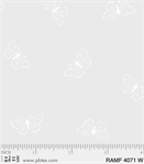 P & B Textiles - Ramblings Fun - Butterflies, White on White