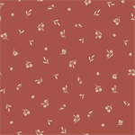 P & B Textiles - Novella - Dainty Sprig Toss, Deep Peach