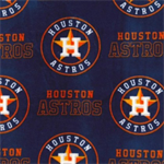 Fabric Traditions - MLB Fleece - Houston Astros, Navy/Orange