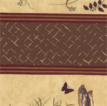 Moda - Enchanted Pond - Stripe Print, Brown