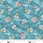 Blank Quilting - Comfort & Joy - Snowmen, Aqua