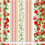 Timeless Treasures - Berry Sweet - Sweet Berry 11^ Stripe, Cream