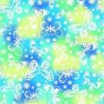 A.E. Nathan - Comfy Flannel Prints - Butterflies, Blue
