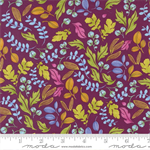 Moda - Wild Blossoms - Leafy Floral, Berry