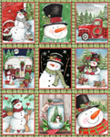 3 Wishes - Frosty Hollow - 36^ Snowmen Panel, Multi