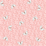 3 Wishes - Flannel - Baby In Bloom - Fluttering Fawn, Pink