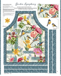 Henry Glass - Garden Symphony - 36^ Apron Panel, Cream