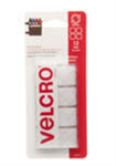Velcro - 7/8^ Squares - 12 Sets - Sticky Back - White