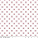Riley Blake - Basic - Swiss Dot, Red on White