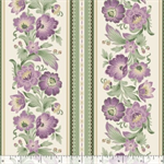 Marcus Fabrics - Vivienne - Floral Stripe, Cream