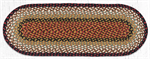 Braided Tablerunner - Burgundy/Mustard, 13^ X 36^ (Oval)