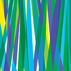 Kanvas Studio - Art Class - Marker Stripe, Blue/Green
