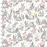 3 Wishes - Fluff and Bloom Minky - Bunny Hop, White