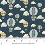 Henry Glass - Traveling Teddies - Hot Air Ballon Teddies, Dark Blue