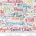 Moda - Comfort & Joy - Holiday Text, Cloud/Multi