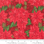 Moda - Holiday Cheer - Vintage Poinsettia, Cardinal