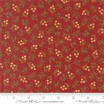 Moda - Merry Manor Metallic - Berry Blenders, Crimson