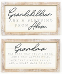 Double Sided Wooden Sign - Grandchildren/Grandma