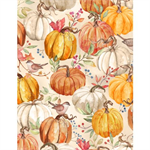 Wilmington Prints - Autumn Day - Packed Pumpkins, Tan