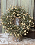 Wreath - Fall Garden 22^, Cream