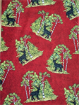 Riverwoods - Rustic Retreat Flannel - Deer & Trees, Red