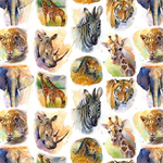 3 Wishes - Into The Wild - Safari Animals, White