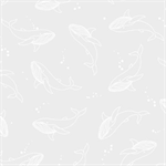 P & B Textiles - Ramblings By The Sea - A Whale's Tale, White on White