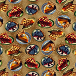 Blank Quilting - Homestead Heritage - Slices of Fruit Pie, Light Brown