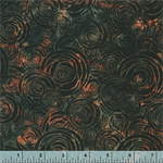 Anthology - Autumn Gray Batiks - Circular Rose, Espresso