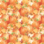 Blank Quilting - Autumn Blessings - Stacked Pumpkins, Orange