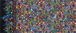 Robert Kaufman - Effervescence - Bubbles w/Border, Primary