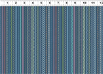 Clothworks - The Secret Life of Squirrels IV - Embroidered Stripe, Dark Denim