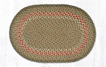 Braided Rug - Green/Burgundy, 20^ X 30^ (Oval)