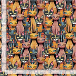 Timeless Treasures - Feline Folk - Packed Cats, Multi