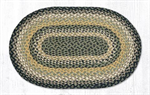 Braided Rug - Black/Mustard/Creme, 20^ X 30^ (Oval)