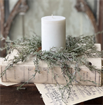 Candle Ring - Weeping Cedar 14^, Snow