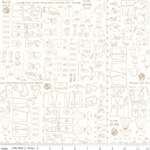 Riley Blake - Bee Backgrounds - Pattern, Brown
