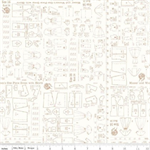 Riley Blake - Bee Backgrounds - Pattern, Brown