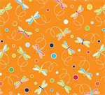 Kanvas Studio - Rainforest Glow - Dragonflies & Dots, Orange