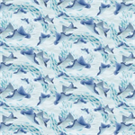 Henry Glass - Window to Paradise - Spotted Eagle Rays, Bay Blue
