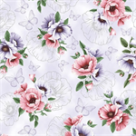 Hoffman California - Fly Freely - Blooms, Lilac/Silver